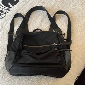 Black Women’s Multifunction Nylon Backpack - Sleek Everyday Carry